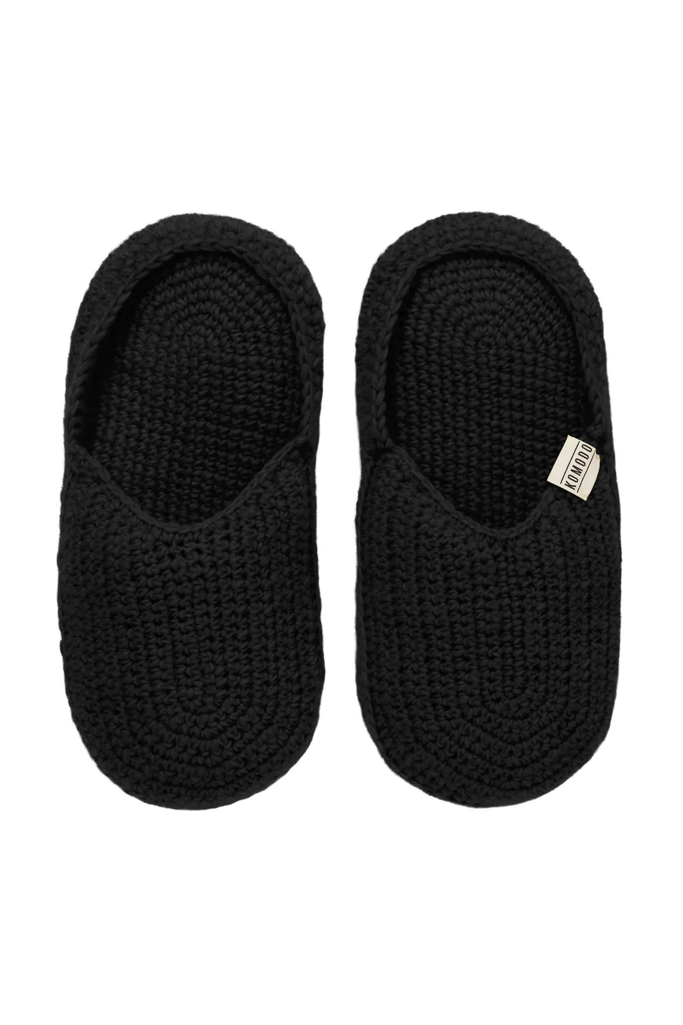 Hide Handknitted Wool Slippers Black sold by Ivalo.com