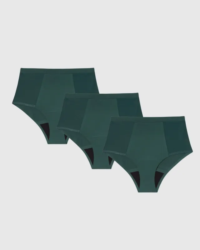 Heavy Flow Period Underpants 3-Pack Pine Green sold by Ivalo.com