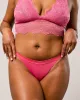 Satin Lace Bikini Tanga Bubblegum Pink sold by Ivalo.com