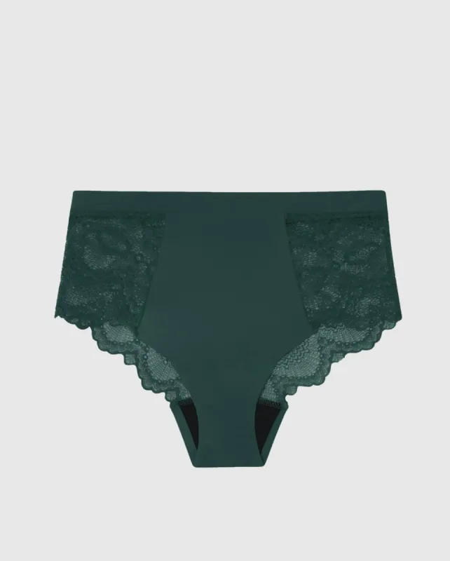 Lace Period Highwaist Briefs Pine Green sold by Ivalo.com