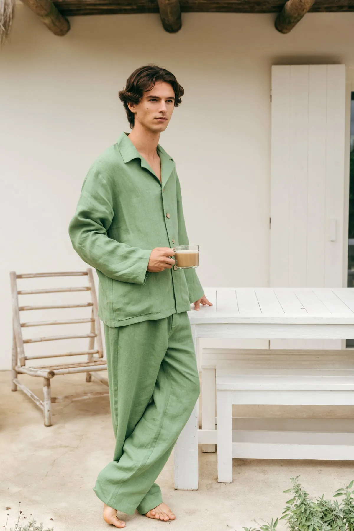 Men's Oliver Linen Loungewear Pyjama Set sold by Ivalo.com product image thumbnail 4