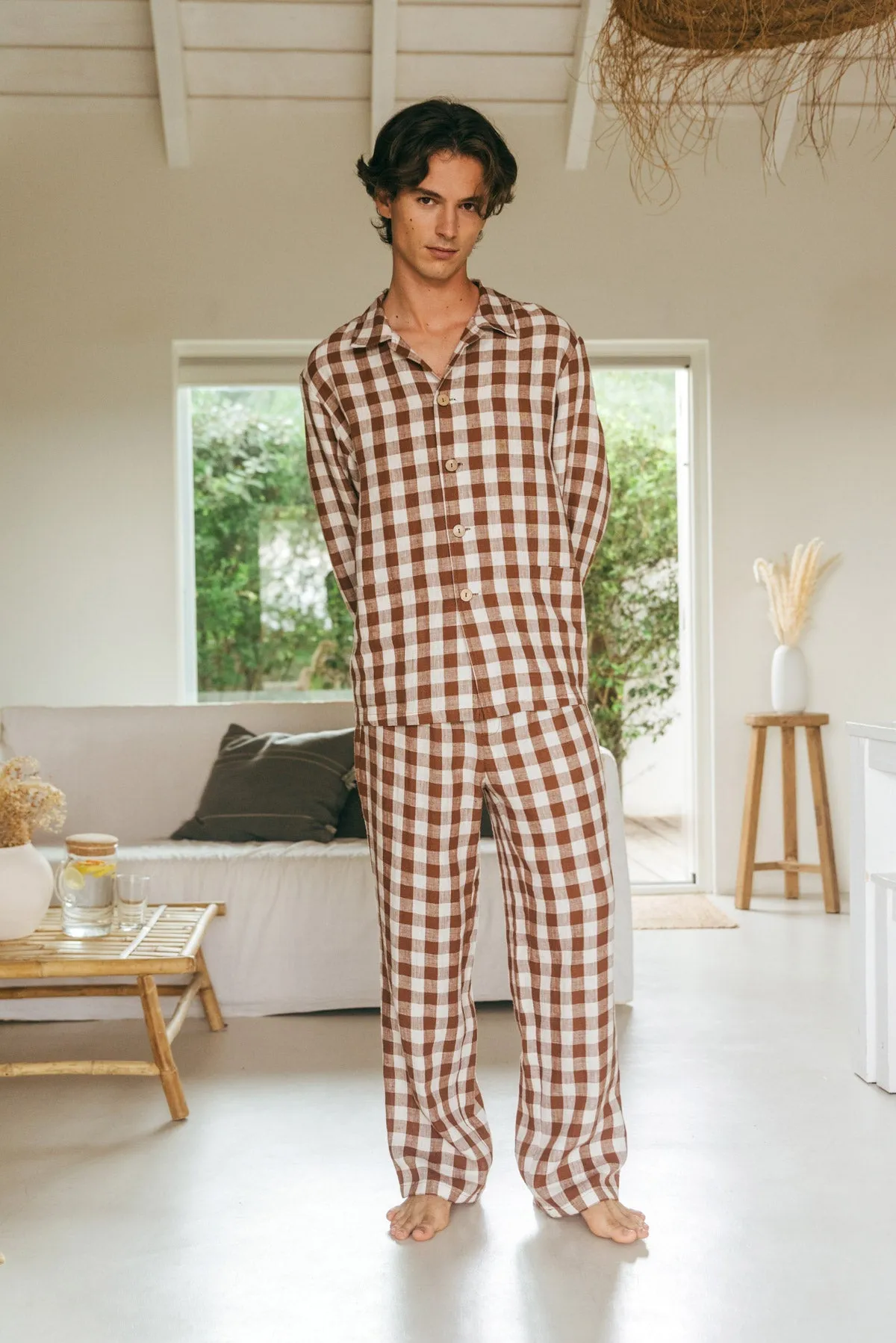 Men's Oliver Linen Loungewear Pyjama Set sold by Ivalo.com