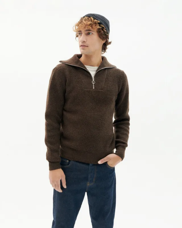 Men's Helio Wool Sweater Brown sold by Ivalo.com