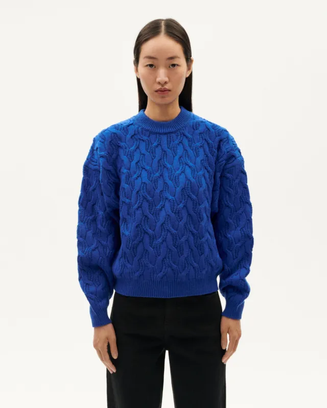 Carmen Knitted Wool Sweater Blue sold by Ivalo.com
