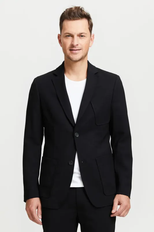 Jere Merino Wool Blazer Jacket Black sold by Ivalo.com