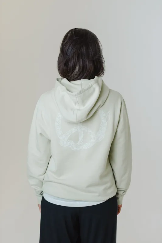 Peacesnake Unisex Hoodie Light Green sold by Ivalo.com