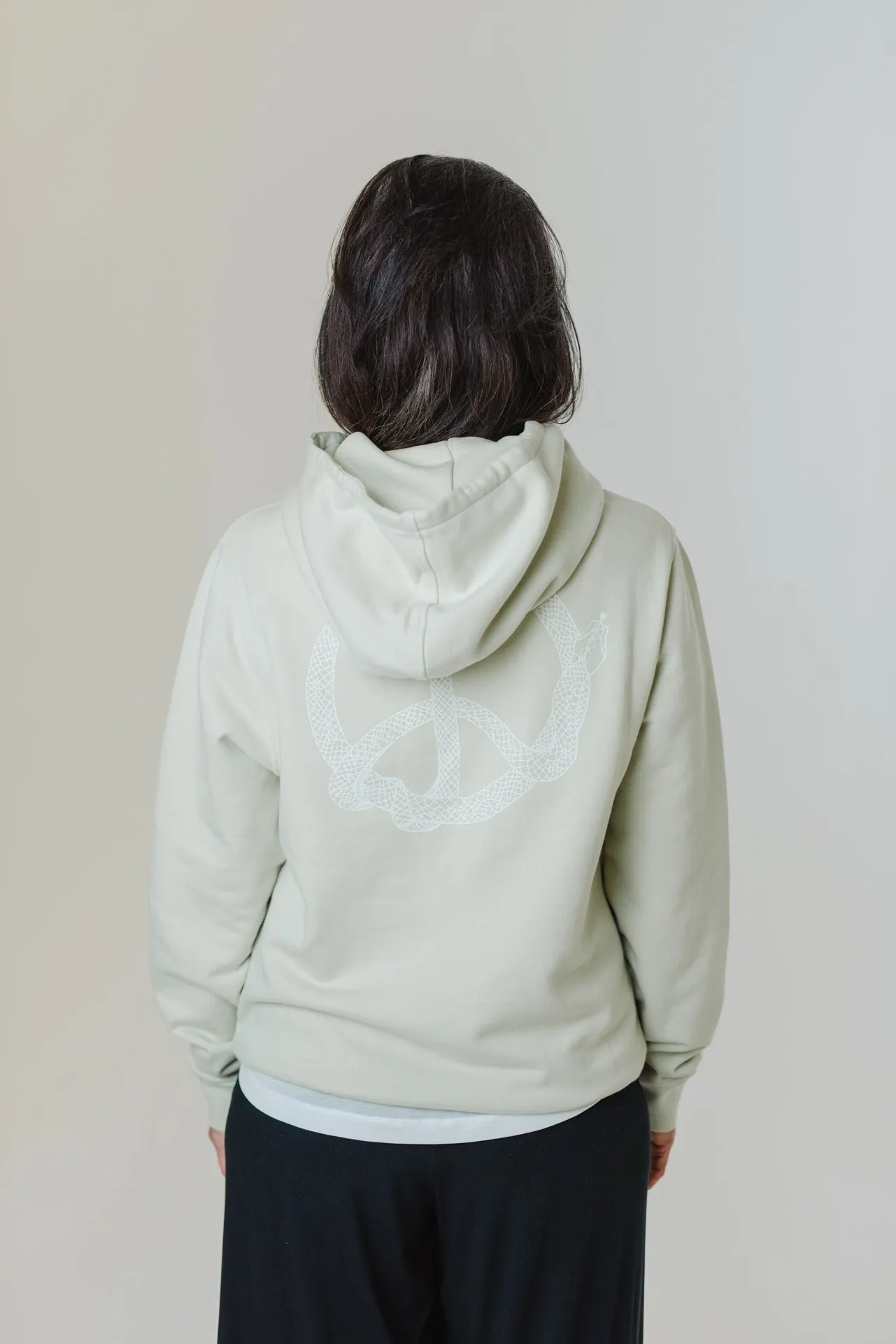 Peacesnake Unisex Hoodie Light Green sold by Ivalo.com