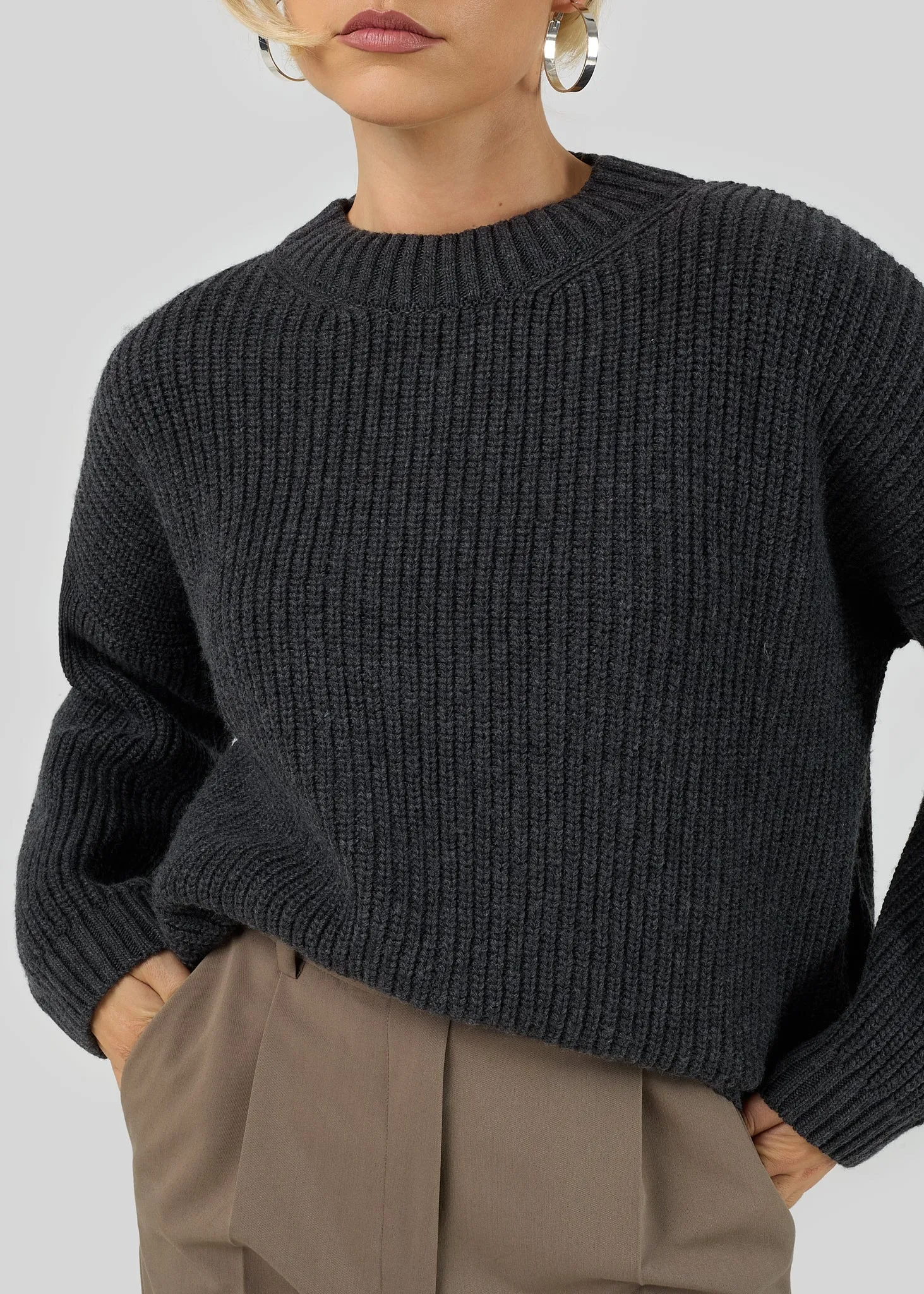 Essential Wool Sweater Dark Grey sold by Ivalo.com product image thumbnail 4