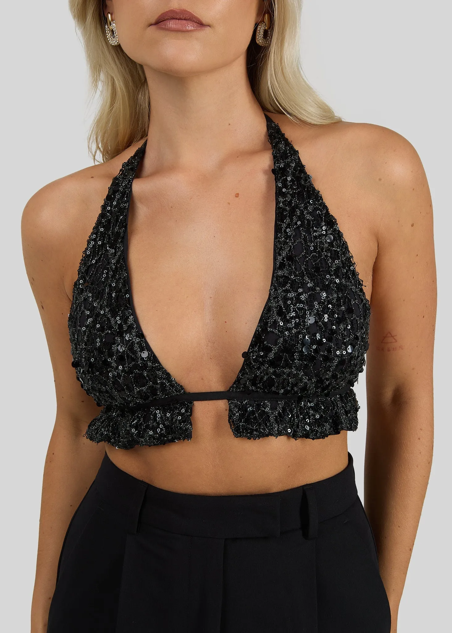 Bindi Sequins Halter Top Black sold by Ivalo.com product image thumbnail 4