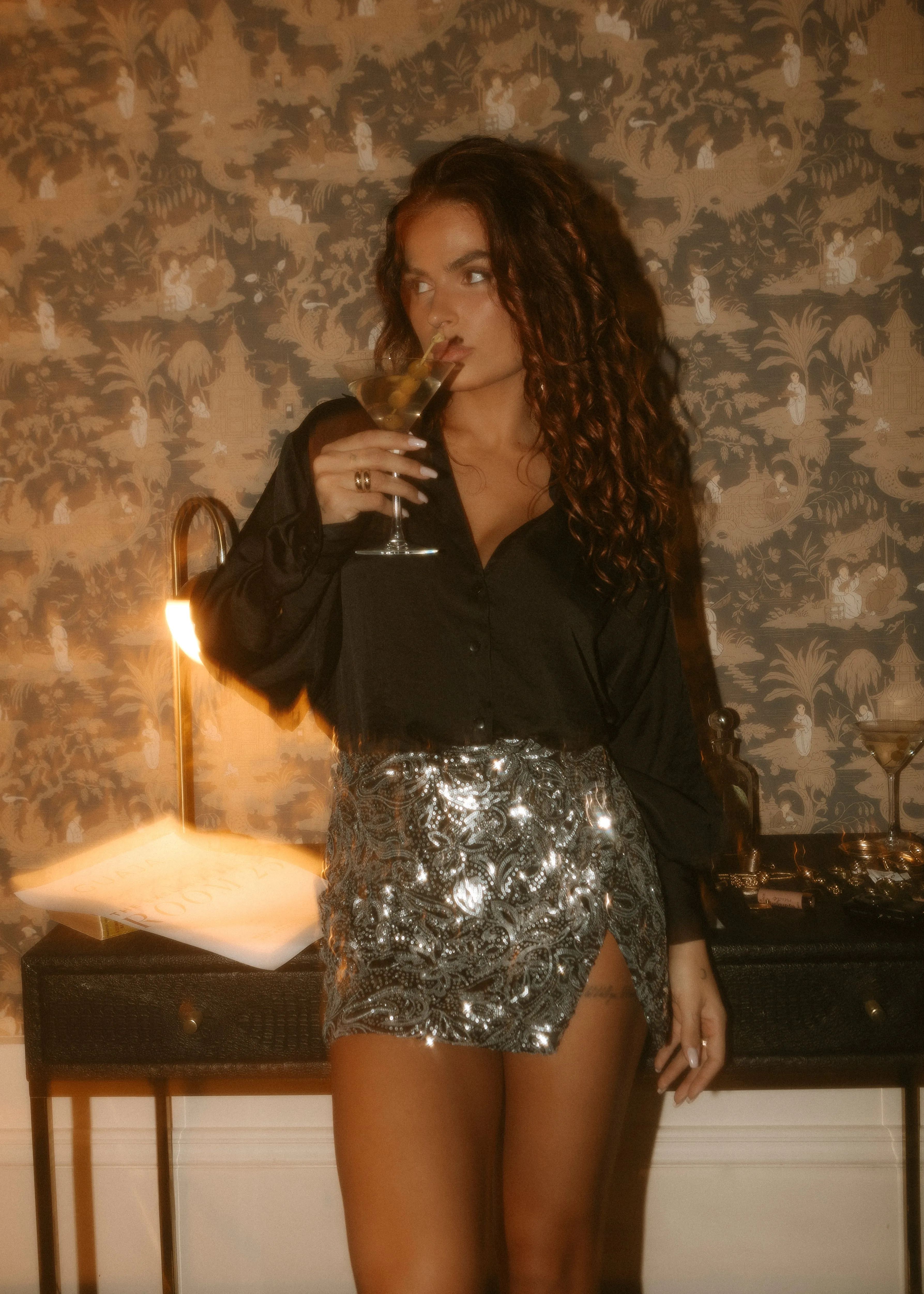 Alix Sequins Wrap Mini Skirt Silver sold by Ivalo.com product image thumbnail 3