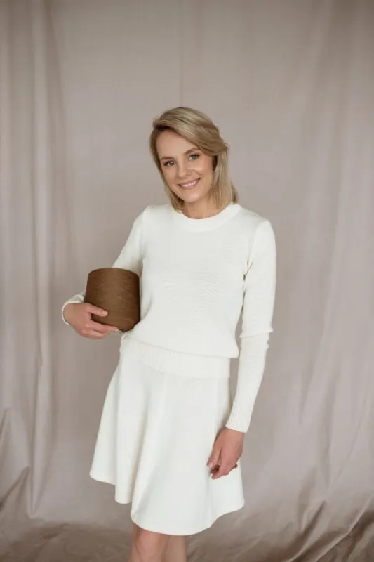 Monala Merino Wool A-Line Skirt sold by Ivalo.com