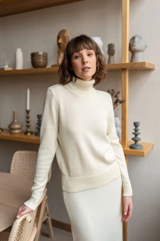 Women's Extra Fine Merino Wool Turtleneck Sweater sold by Ivalo.com