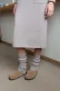 Longline Merino Wool Dress With Turn-Up Trims Beige sold by Ivalo.com