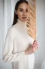 Turtleneck Knitted Merino Wool Sweater Dress Natural White sold by Ivalo.com