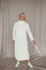 Turtleneck Knitted Merino Wool Sweater Dress Natural White sold by Ivalo.com