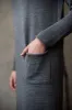 Longline Merino Wool Dress With Turn-Up Trims Grey sold by Ivalo.com