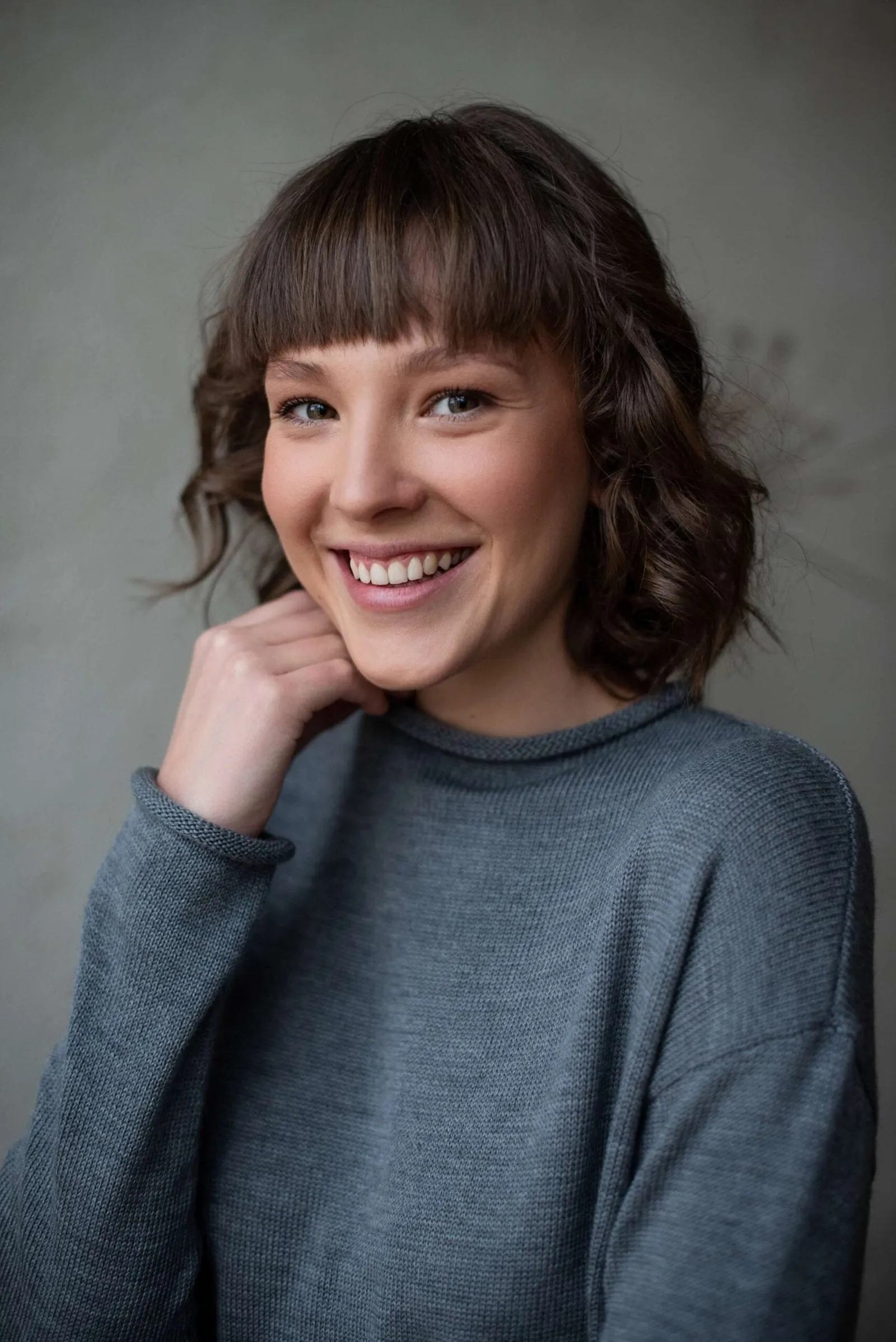 Longline Merino Wool Dress With Turn-Up Trims Grey sold by Ivalo.com product image thumbnail 4