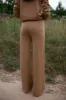 Merino Wool Wide-Leg Knitted Pants Camel sold by Ivalo.com