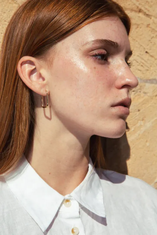 Rectangular Earrings Gold sold by Ivalo.com