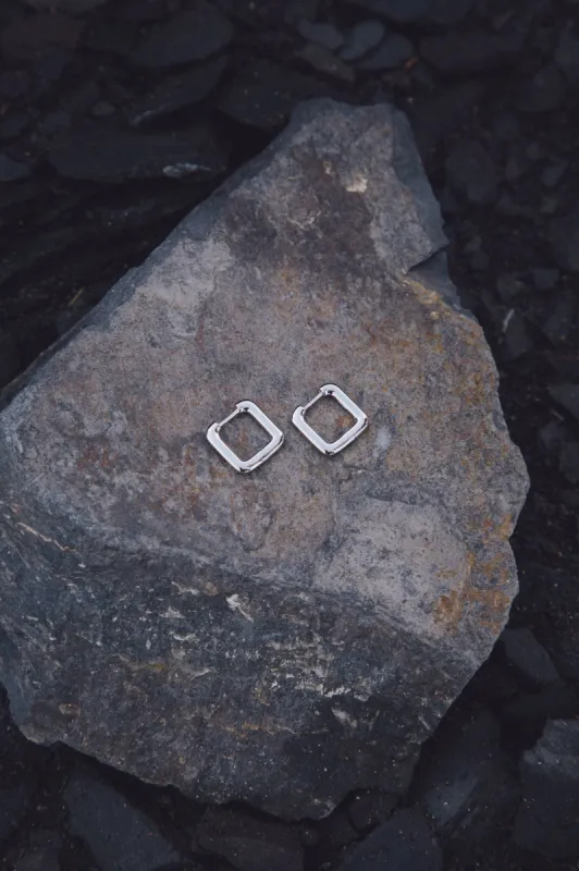 Square Earrings Gold/Silver sold by Ivalo.com