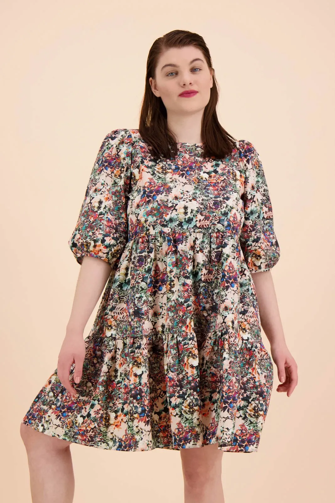 Tiered Mini Dress Blooming Forest sold by Ivalo.com