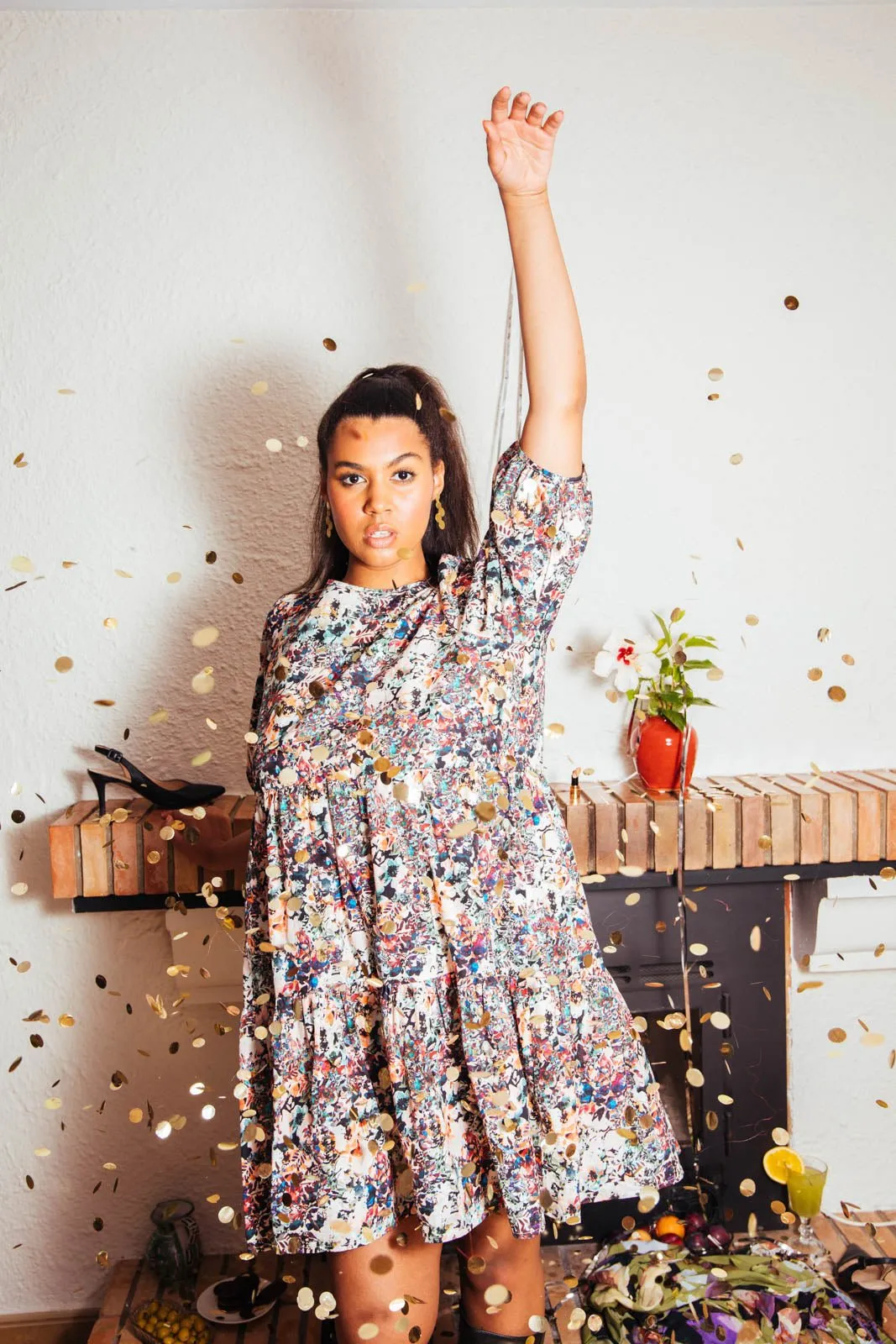 Tiered Mini Dress Blooming Forest sold by Ivalo.com product image thumbnail 4