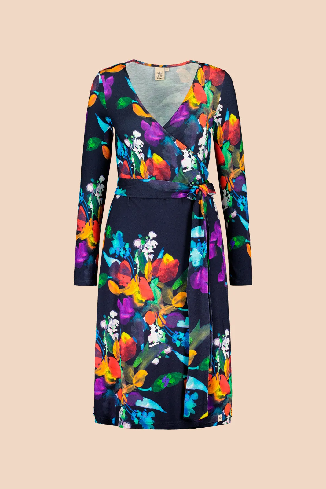 Soft Wrap Dress Black Bouquet sold by Ivalo.com product image thumbnail 2
