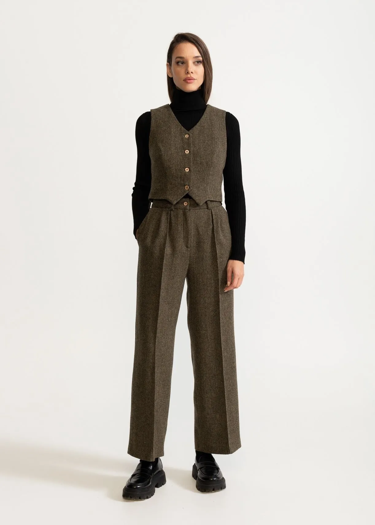 Women's Figa Wool Waistcoat Green sold by Ivalo.com product image thumbnail 3