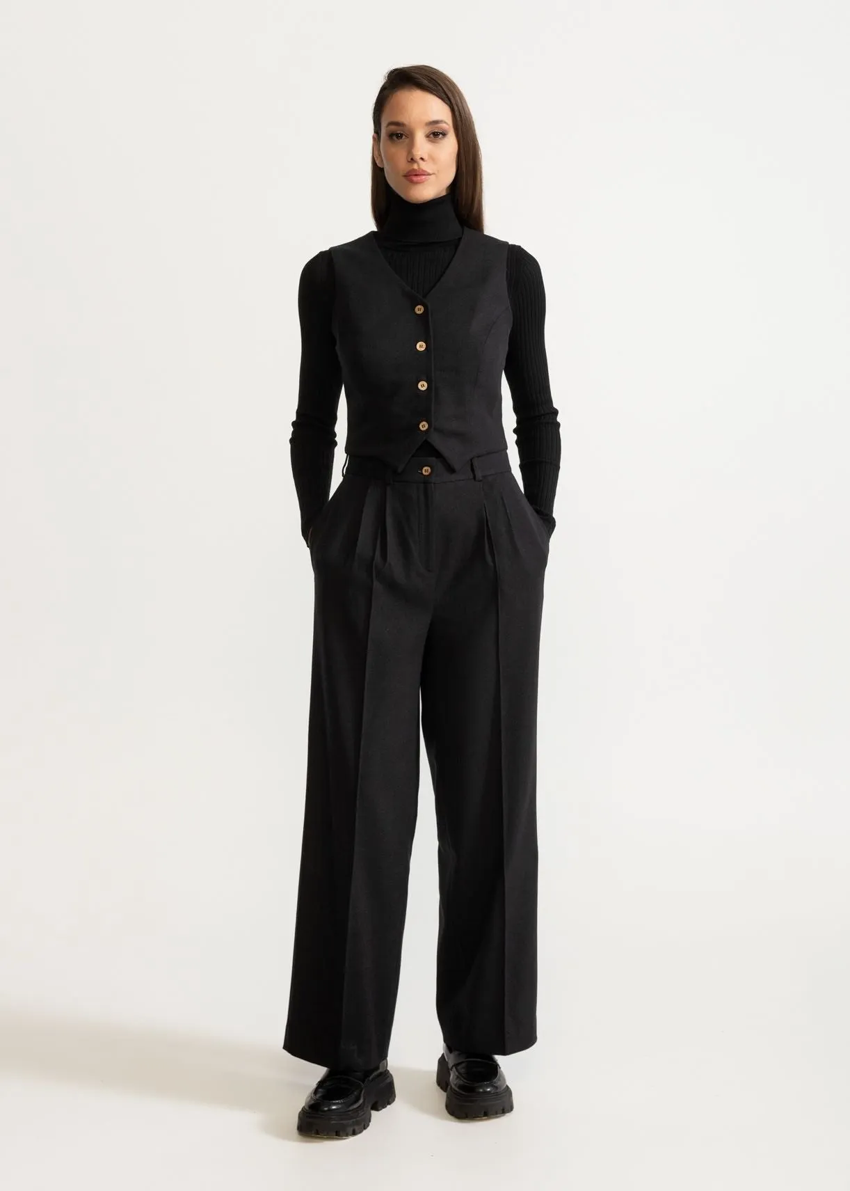 Women's Figa Wool Waistcoat Black sold by Ivalo.com product image thumbnail 3