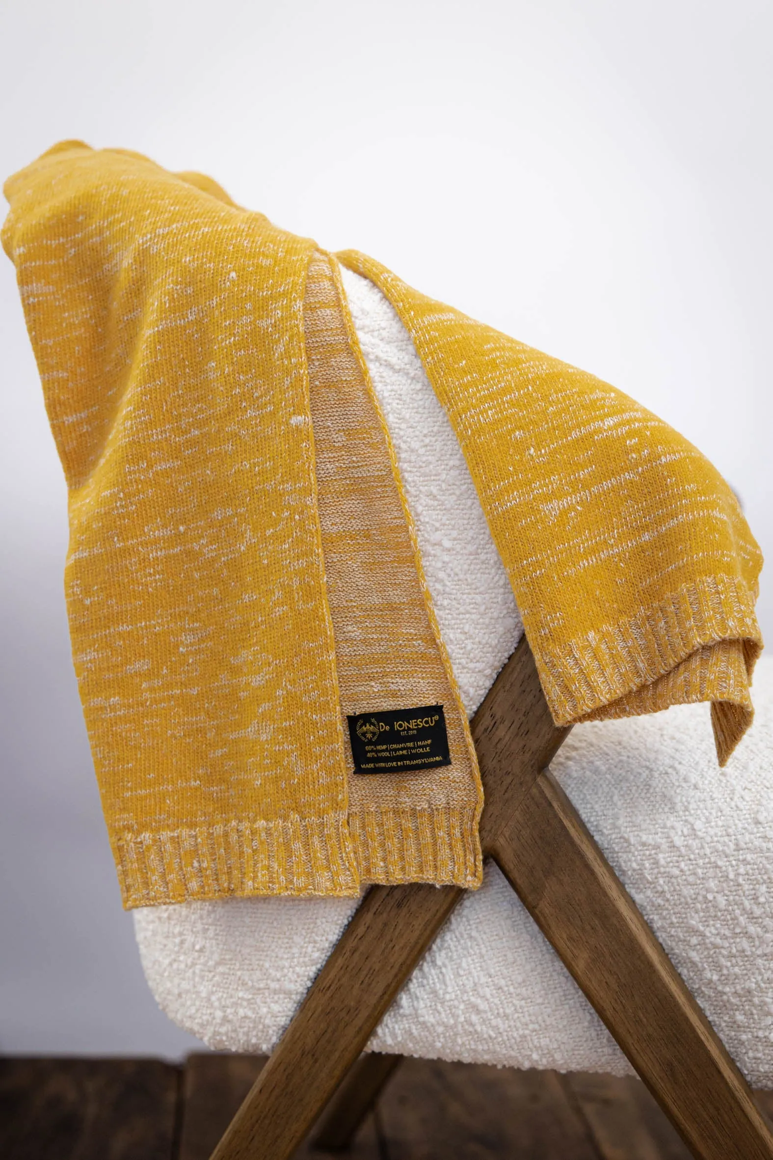 The Hemp & Wool Scarf Mustard sold by Ivalo.com product image thumbnail 4