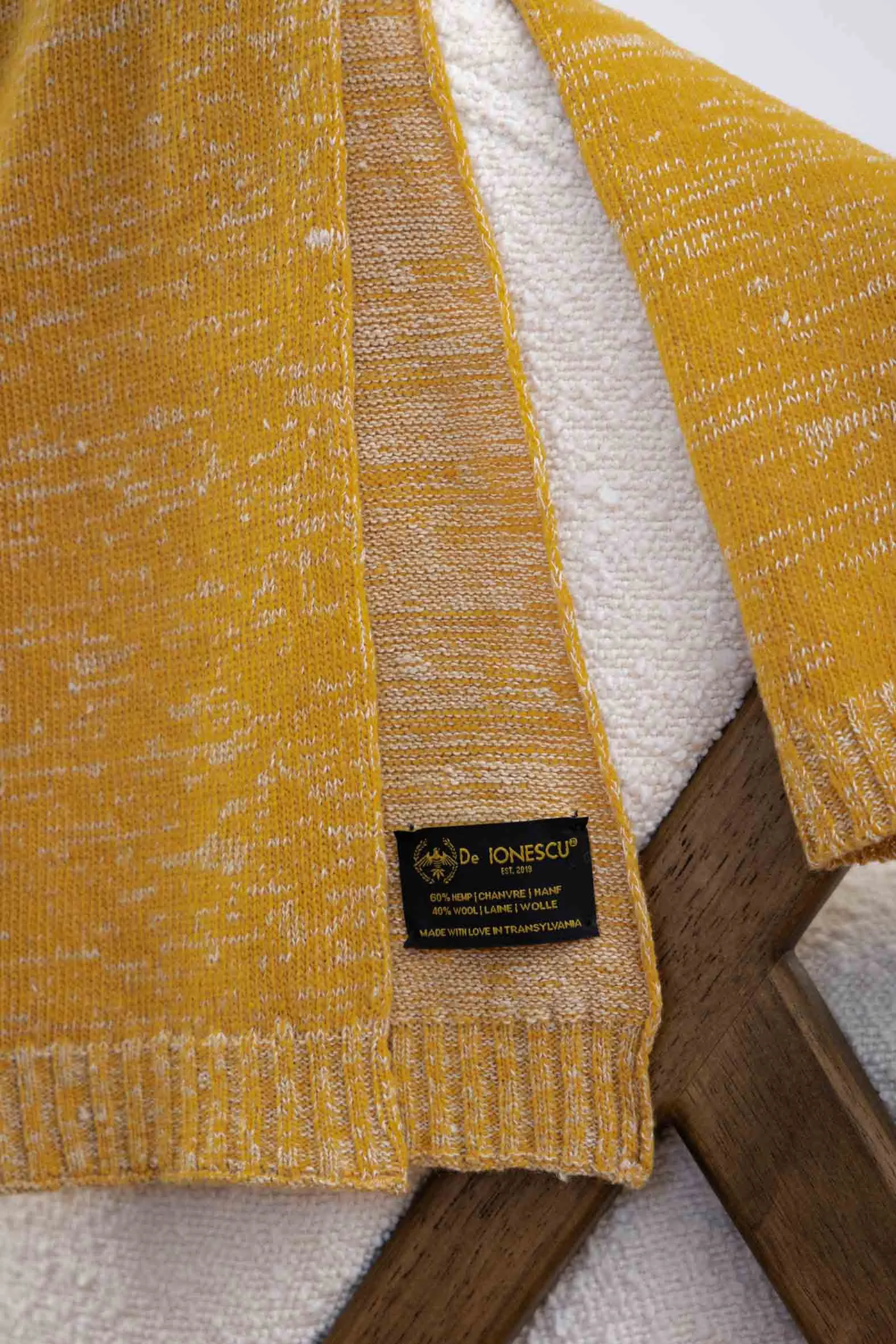 The Hemp & Wool Scarf Mustard sold by Ivalo.com product image thumbnail 2