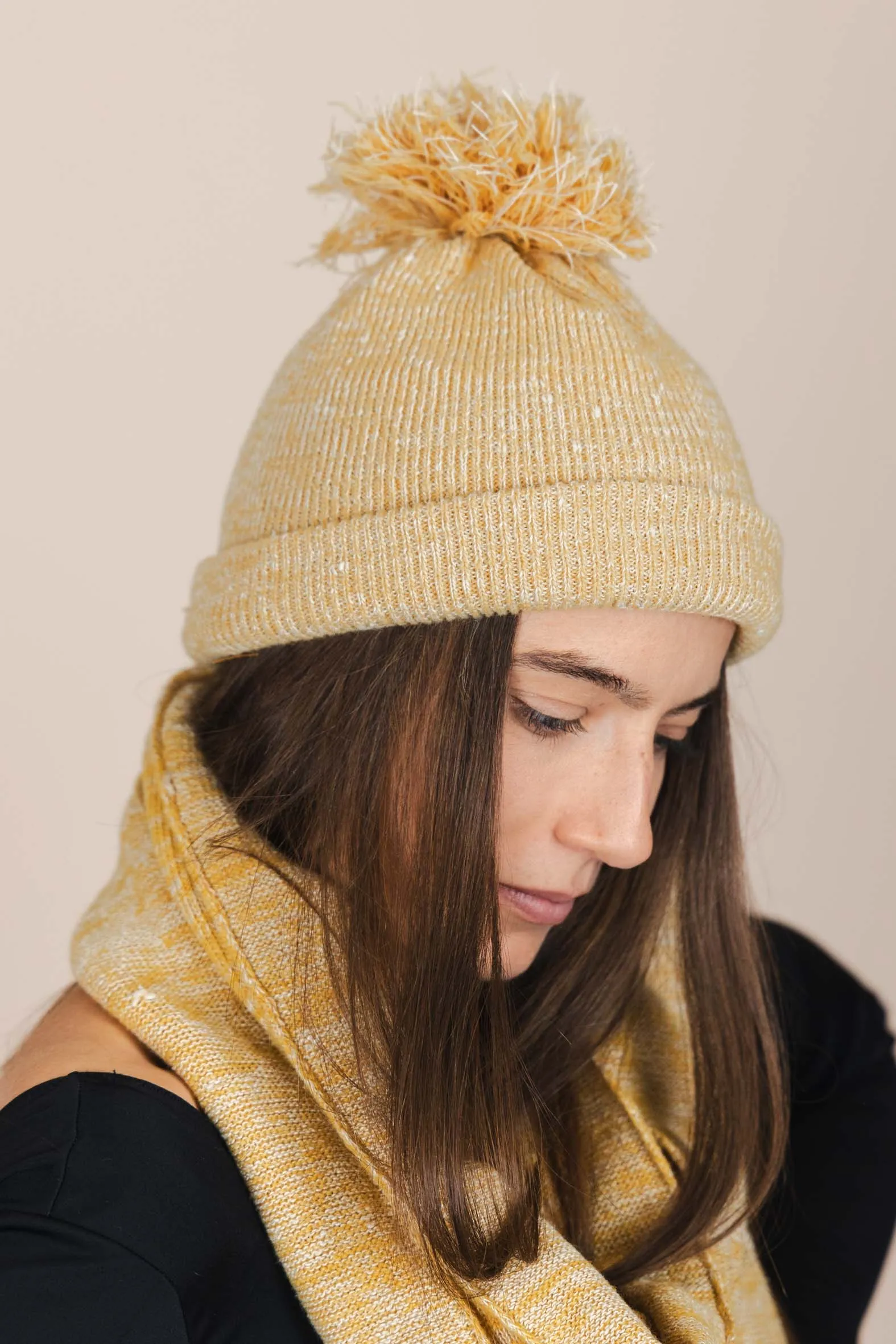 The Hemp Wool Bobble Beanie Yellow sold by Ivalo.com product image thumbnail 5