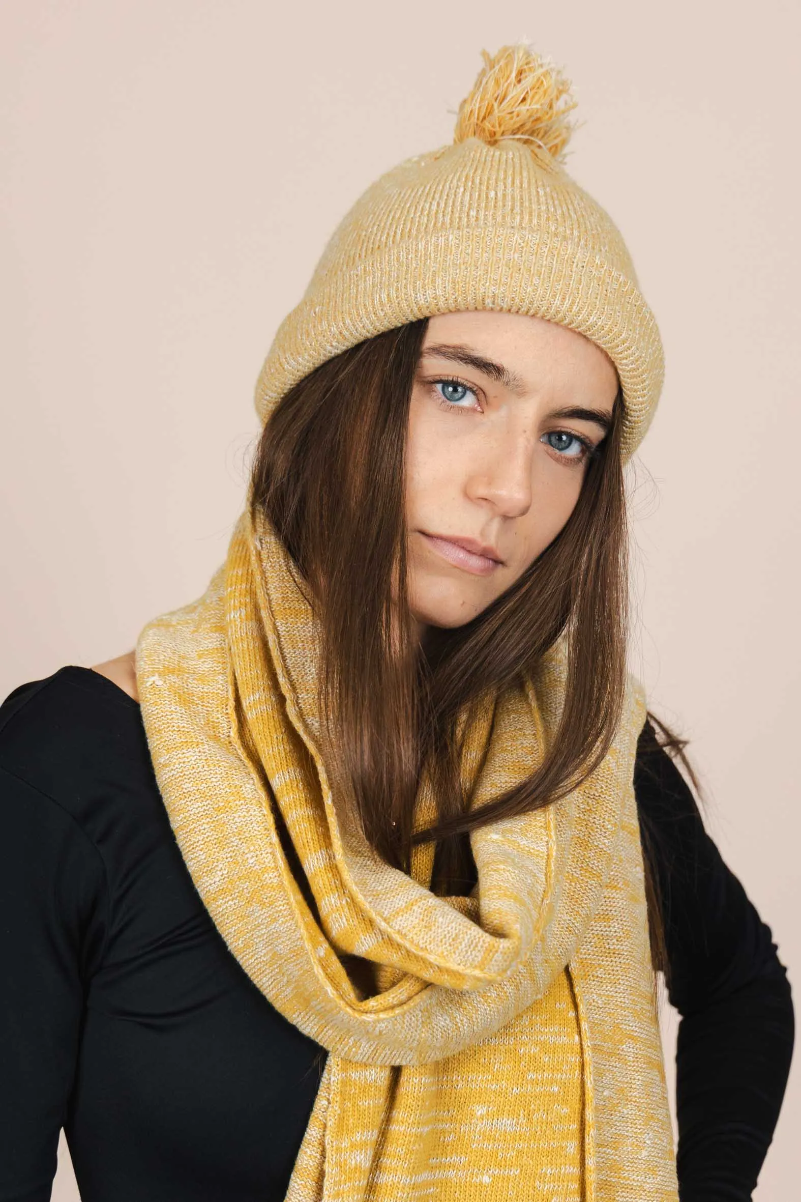 The Hemp Wool Bobble Beanie Yellow sold by Ivalo.com product image thumbnail 3