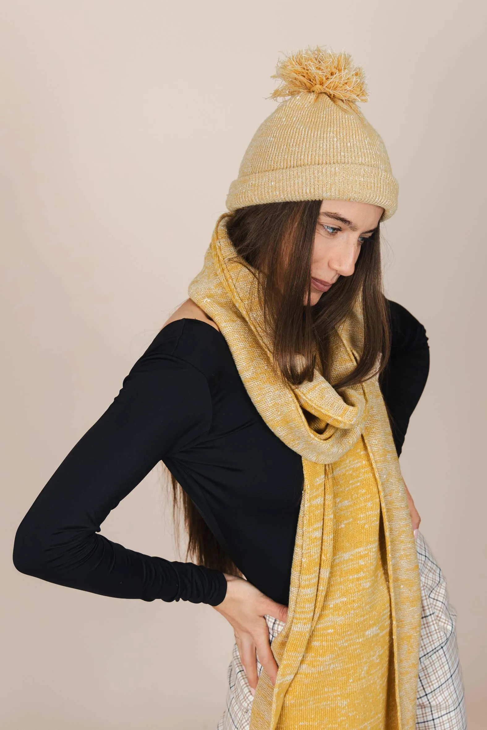 The Hemp Wool Bobble Beanie Yellow sold by Ivalo.com product image thumbnail 4