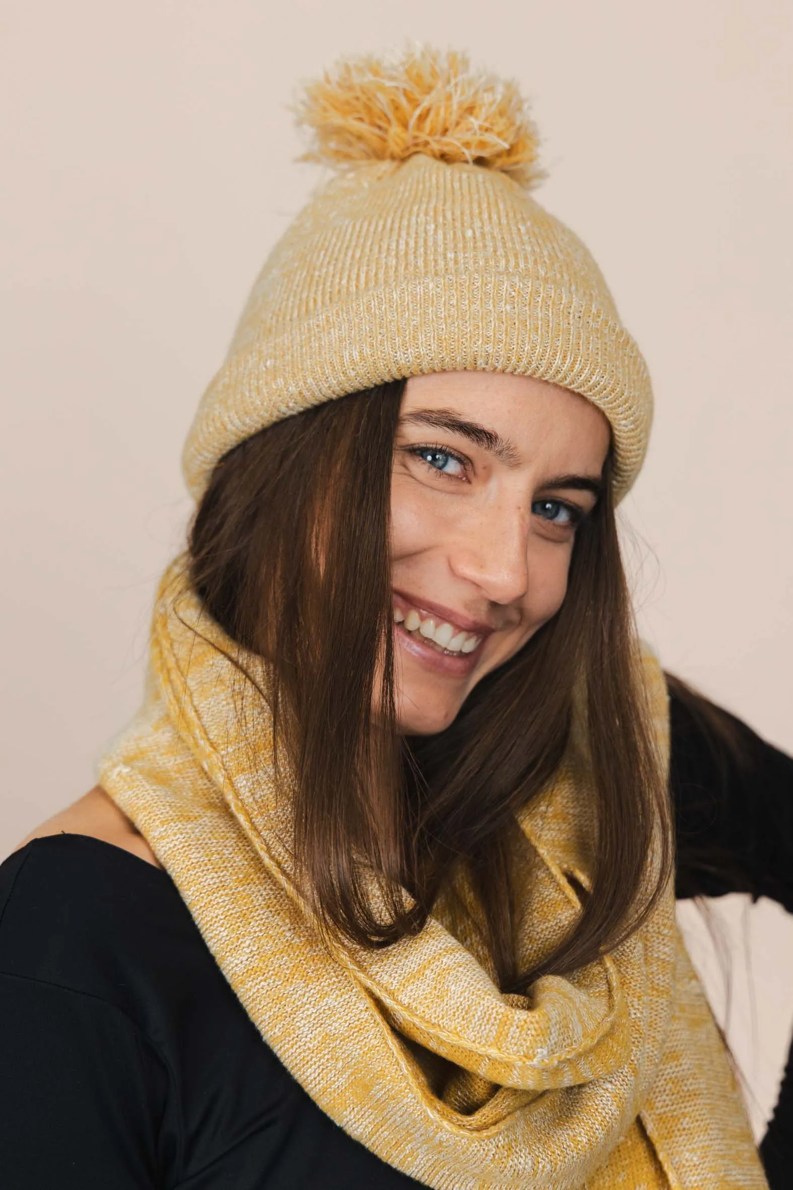 The Hemp Wool Bobble Beanie Yellow sold by Ivalo.com product image thumbnail 2