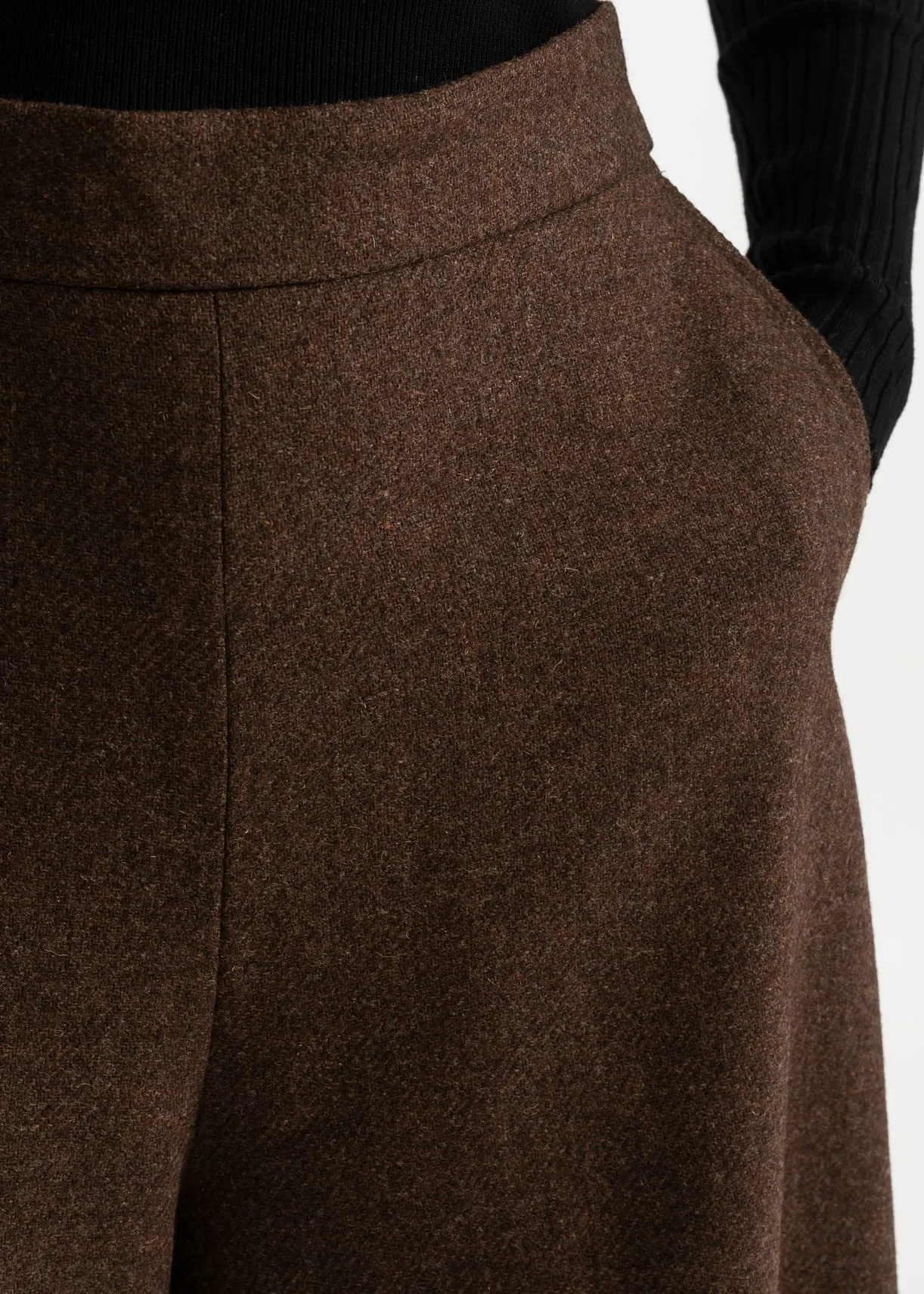 Women's Palazzo Wool Pants Mocha Brown sold by Ivalo.com product image thumbnail 4