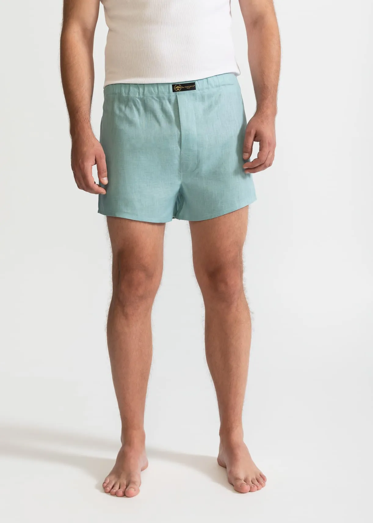 The Linen Boxer Shorts Aqua Blue sold by Ivalo.com product image thumbnail 5