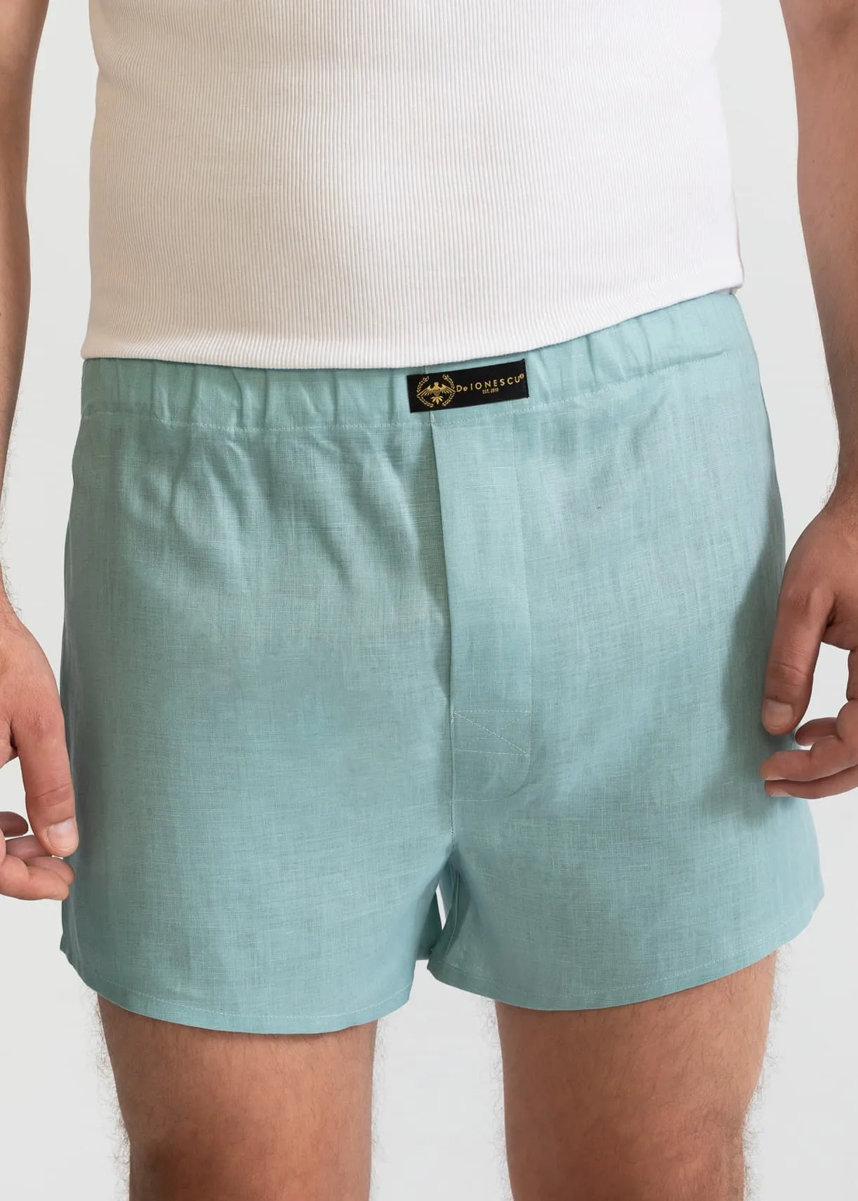 The Linen Boxer Shorts Aqua Blue sold by Ivalo.com product image thumbnail 4