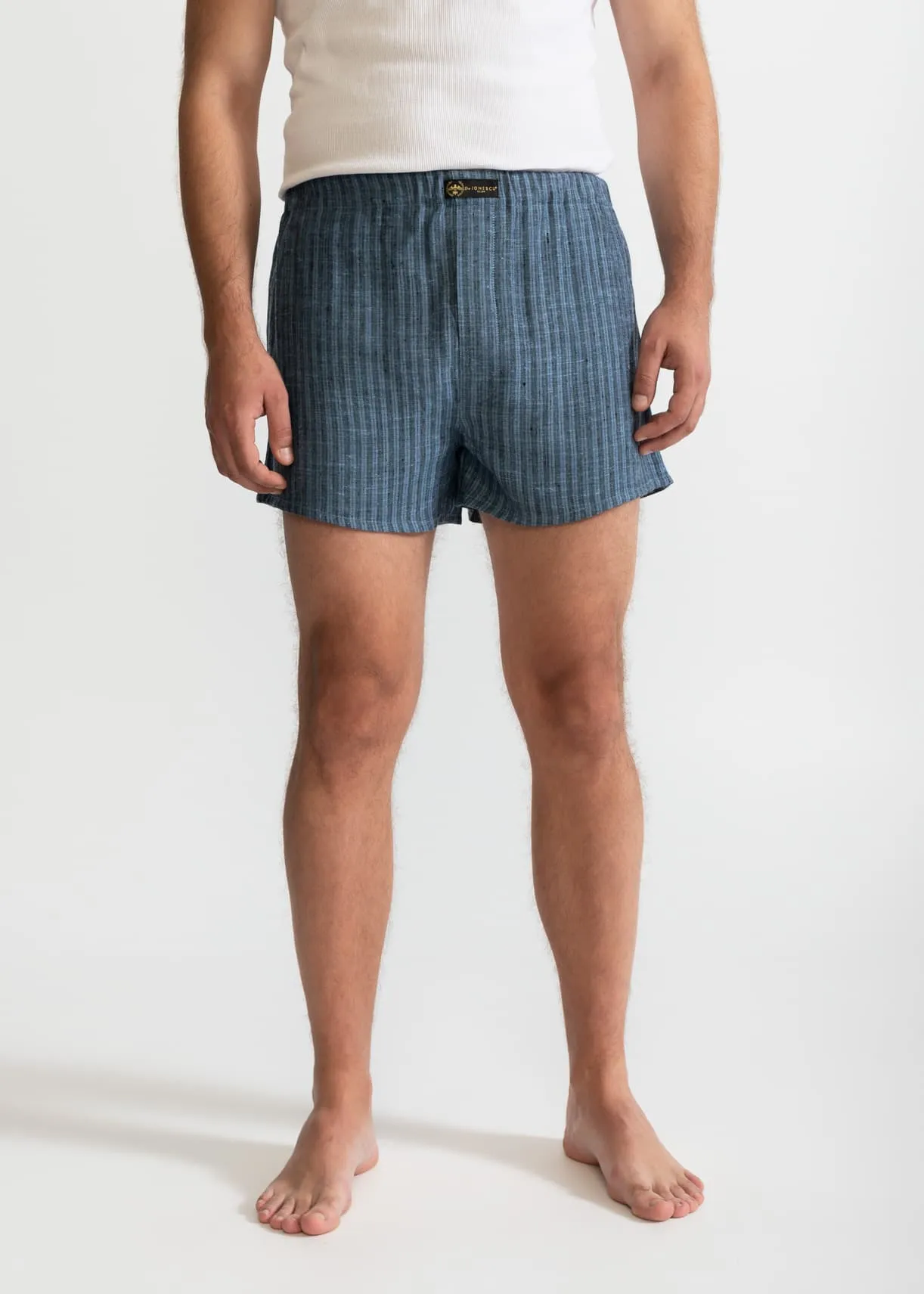 The Linen Boxer Shorts Grey Stripes sold by Ivalo.com product image thumbnail 5