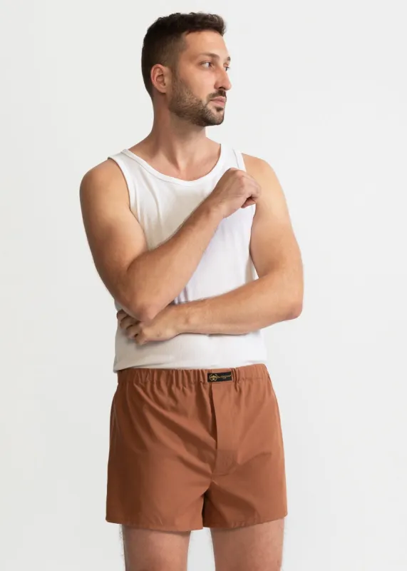 The Cotton Boxer Shorts Caramel Brown sold by Ivalo.com