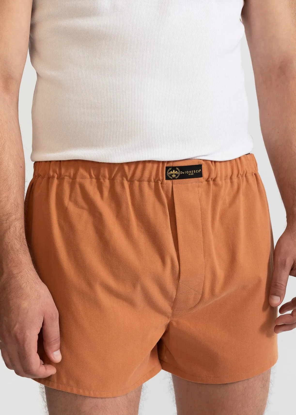 The Cotton Boxer Shorts Camel Brown sold by Ivalo.com product image thumbnail 4