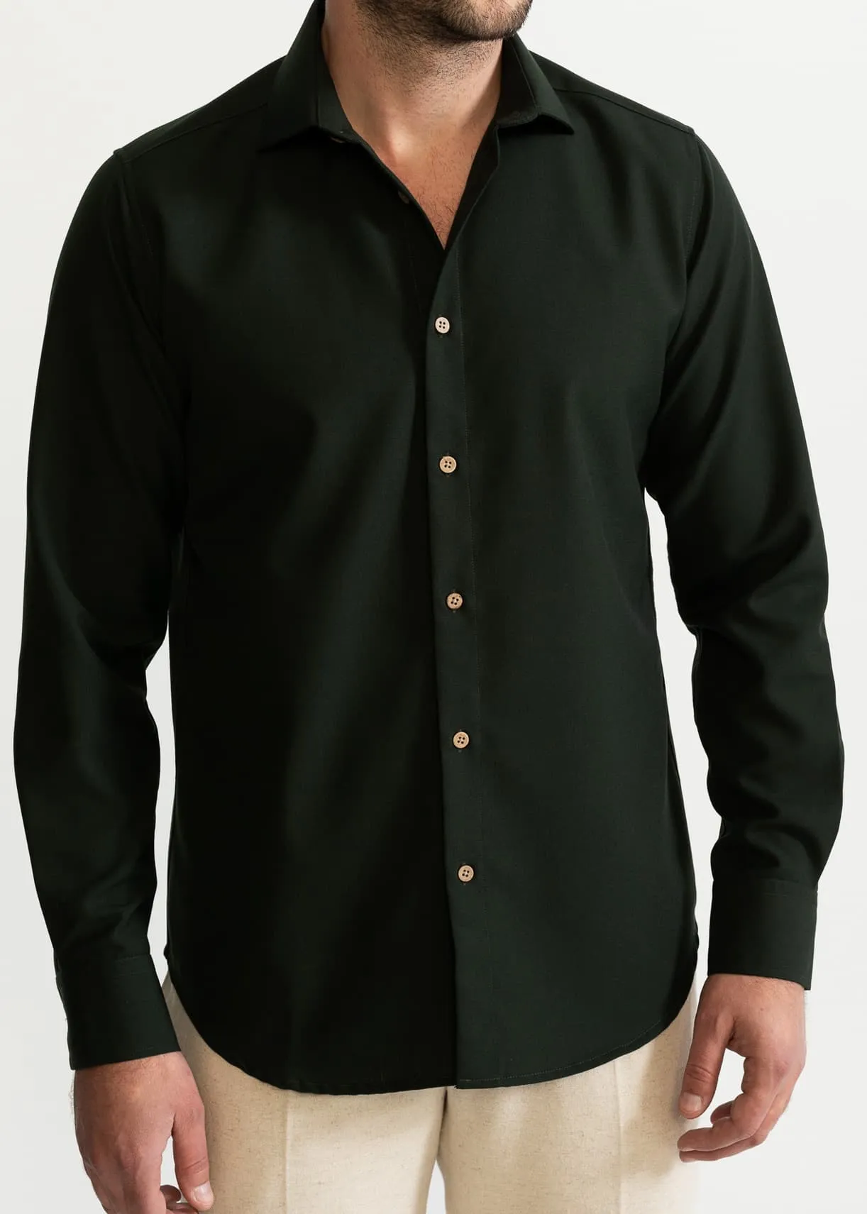 The Calimani Premium Cotton Shirt Army Green sold by Ivalo.com