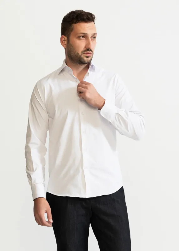 The Peles Egyptian Cotton Shirt White sold by Ivalo.com