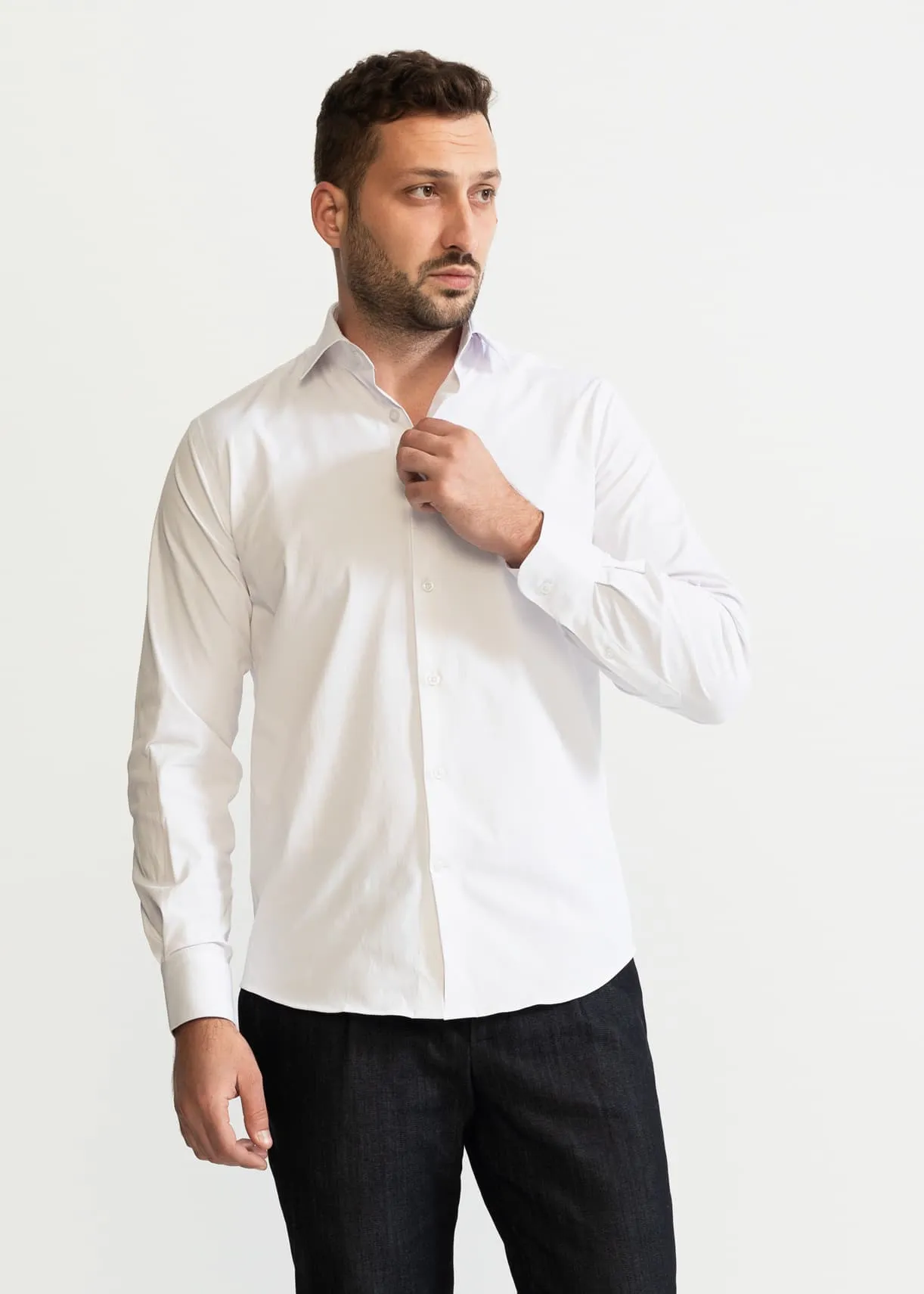 The Peles Egyptian Cotton Shirt White sold by Ivalo.com
