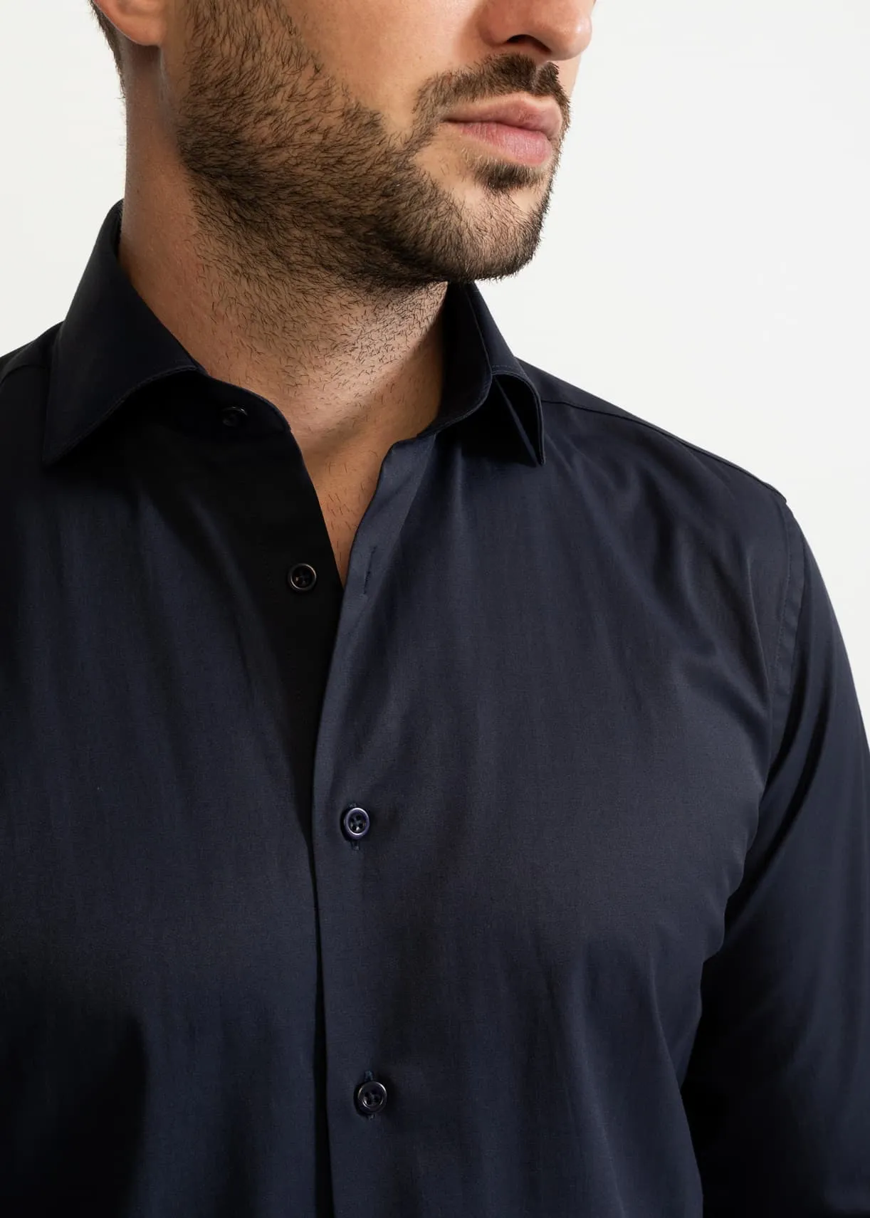 The Peles Egyptian Cotton Shirt Navy Blue sold by Ivalo.com product image thumbnail 3