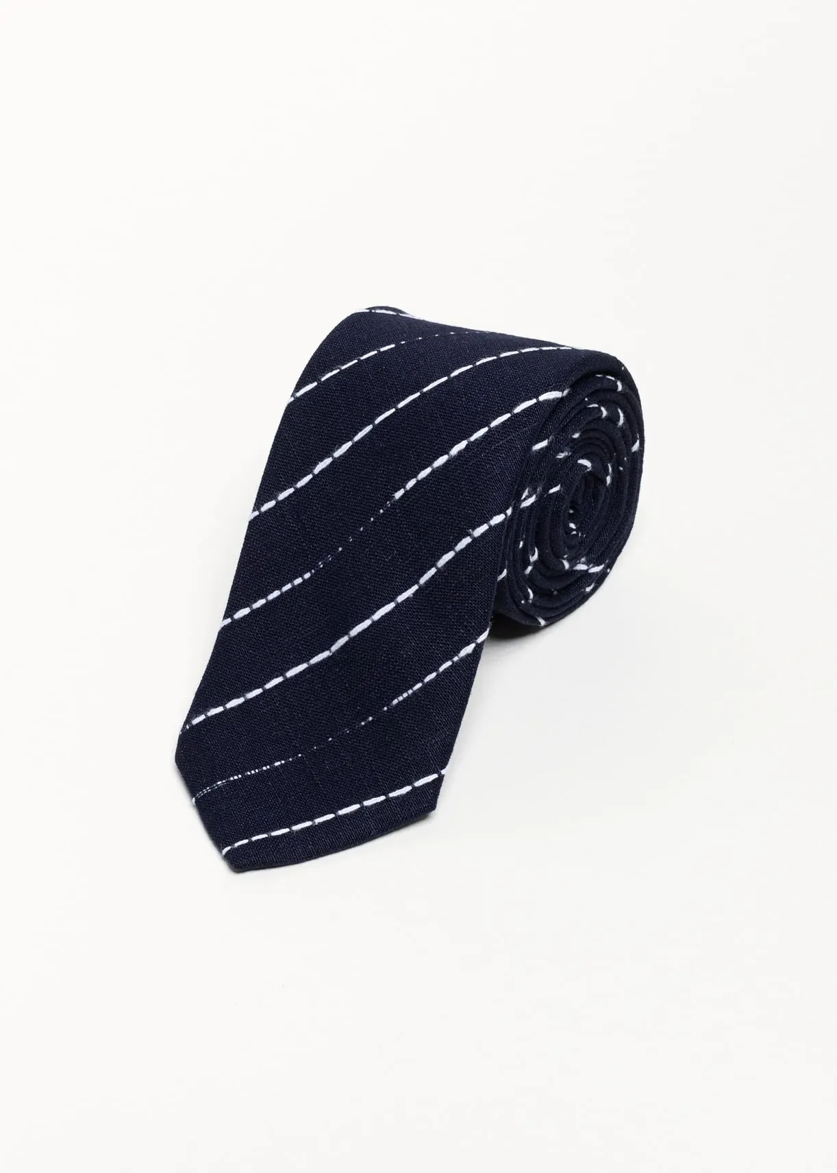The 100% Linen Tie Navy Underground sold by Ivalo.com product image thumbnail 3
