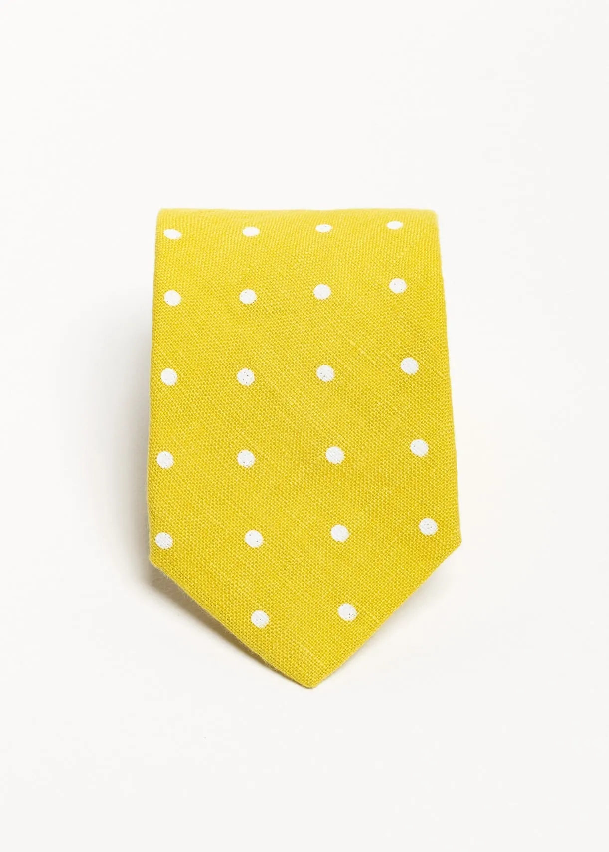 The 100% Linen Tie Yellow Dots sold by Ivalo.com