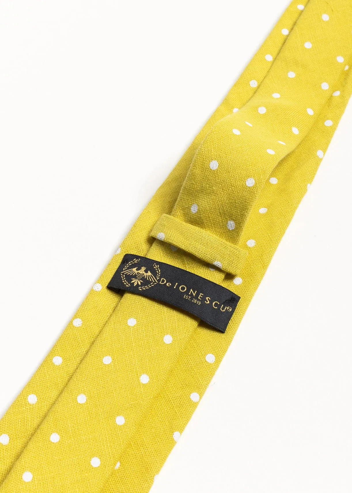 The 100% Linen Tie Yellow Dots sold by Ivalo.com product image thumbnail 2