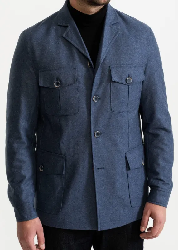 The Safari Wool Jacket  Blue sold by Ivalo.com