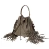 Fringe Bag No. 201 Suede Green sold by Ivalo.com